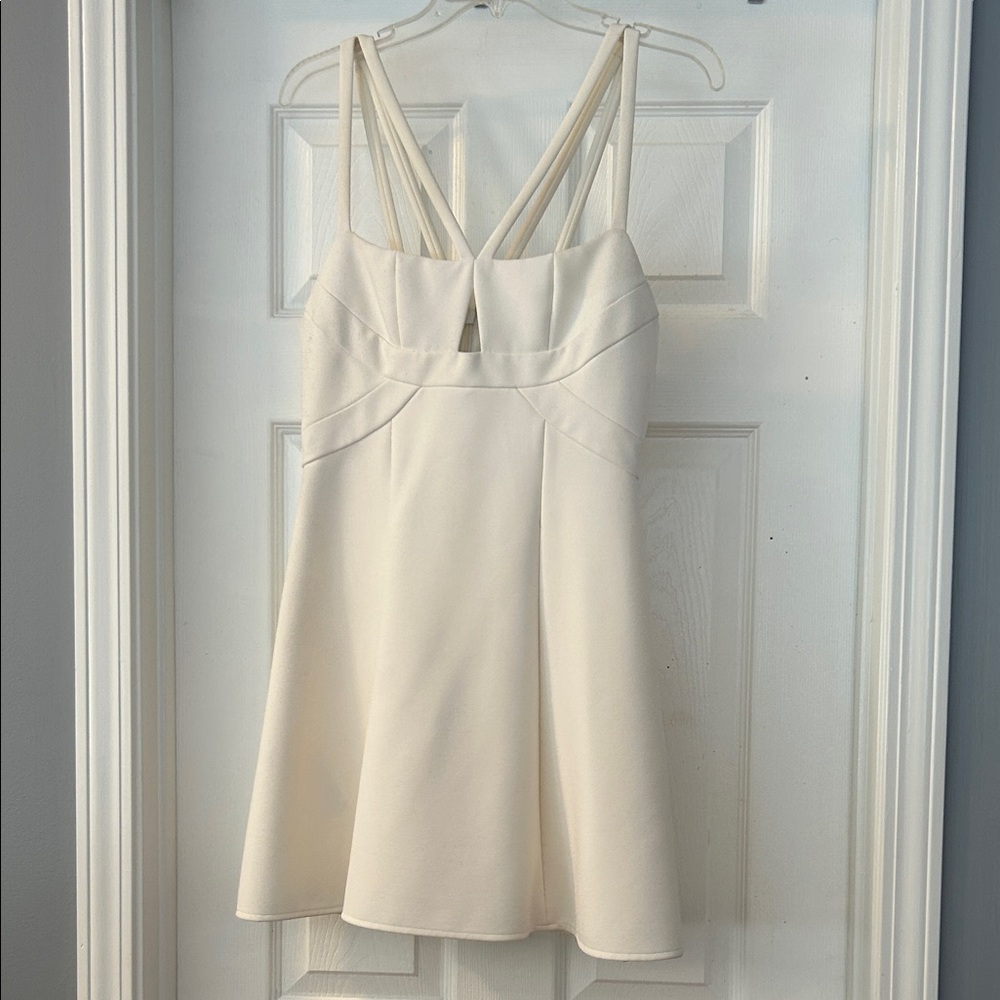 BCBGMaxAzria Ivory Strappy Mini Dress